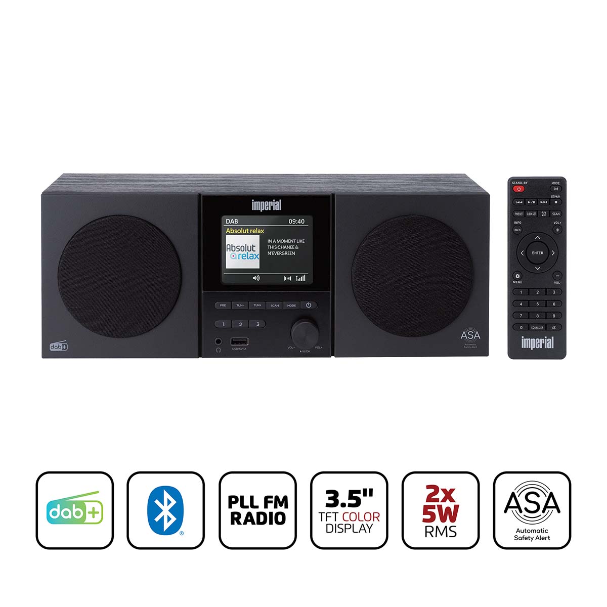 Imperial DABMAN-220BK DAB+ Radio - Zwart
