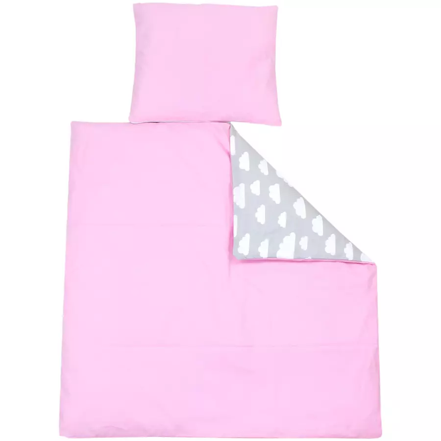 TupTam Unisex Baby Bettwäsche Wiegenset 4-teilig hellrosa