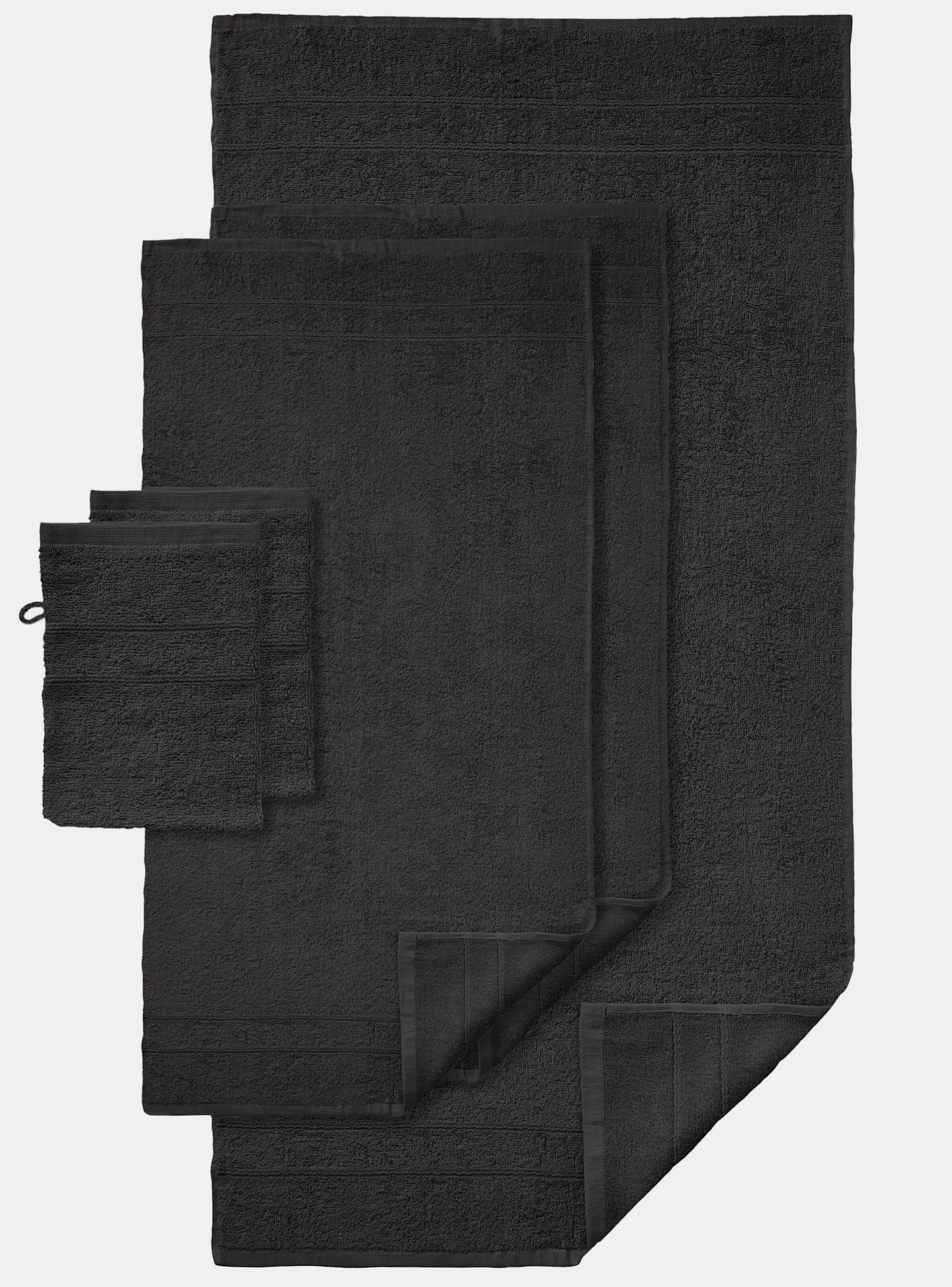 4-tlg. Handtuch-Sparset in anthrazit