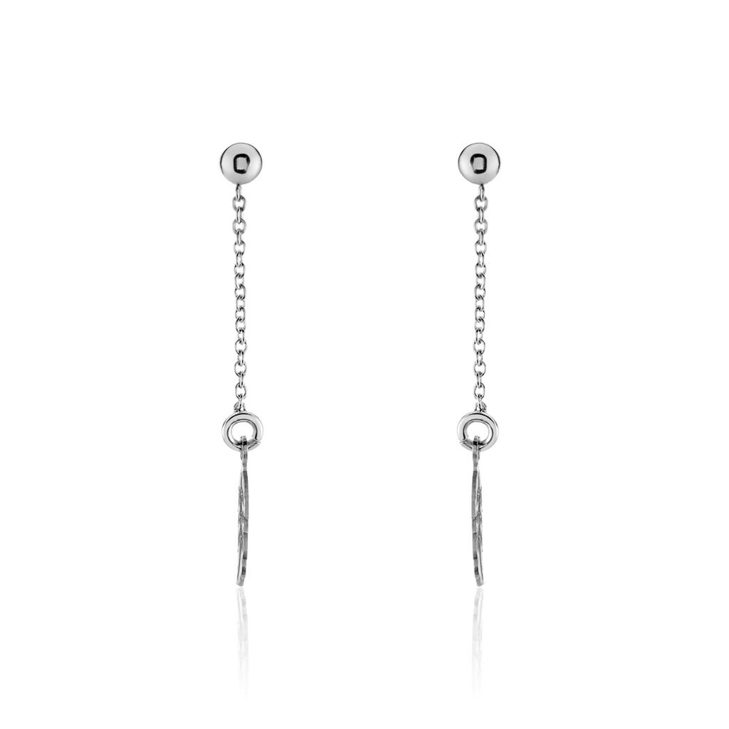 Boucles D'oreilles Pendantes Argent Blanc Maic