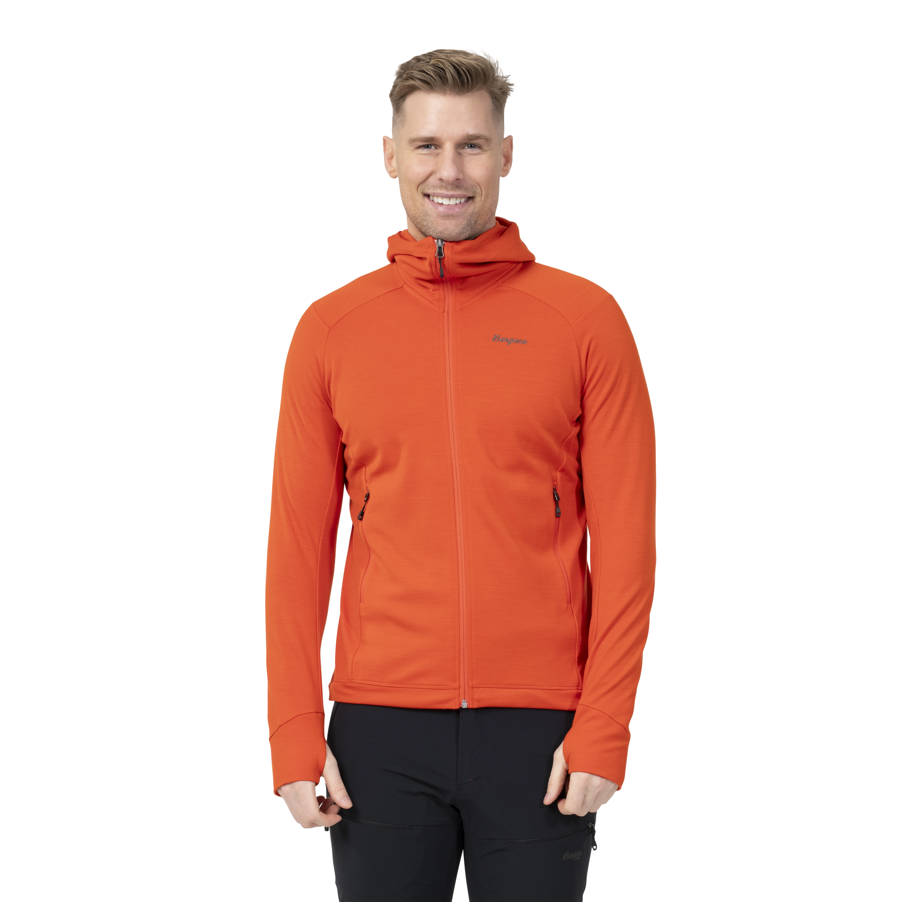 Rabot Merino Tech Midlayer Hoodie Men Lava
