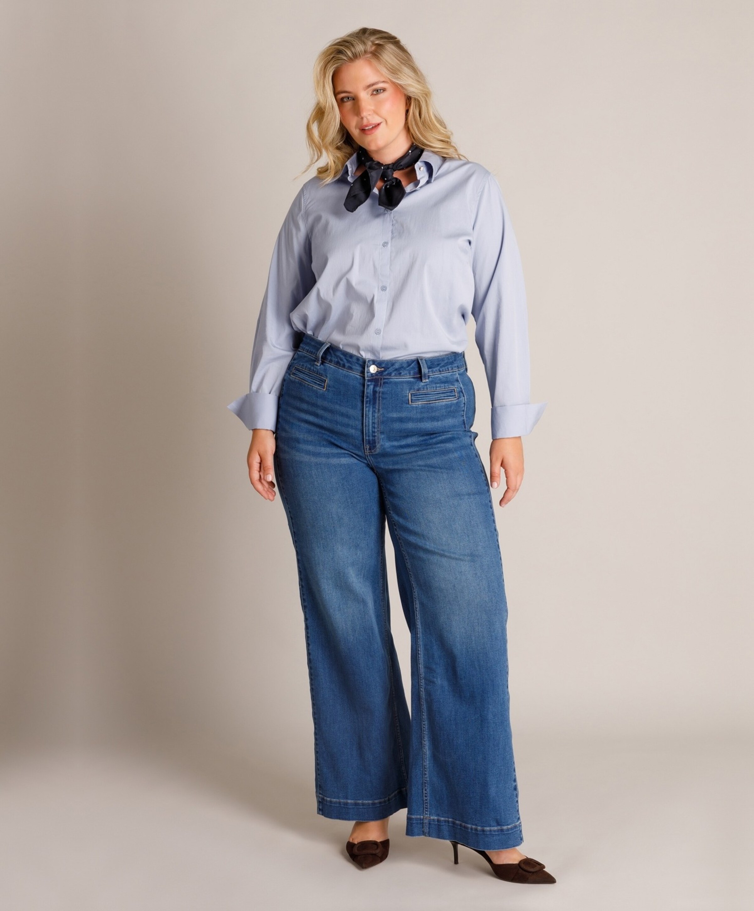 Yest Curve Dames blouse blauw