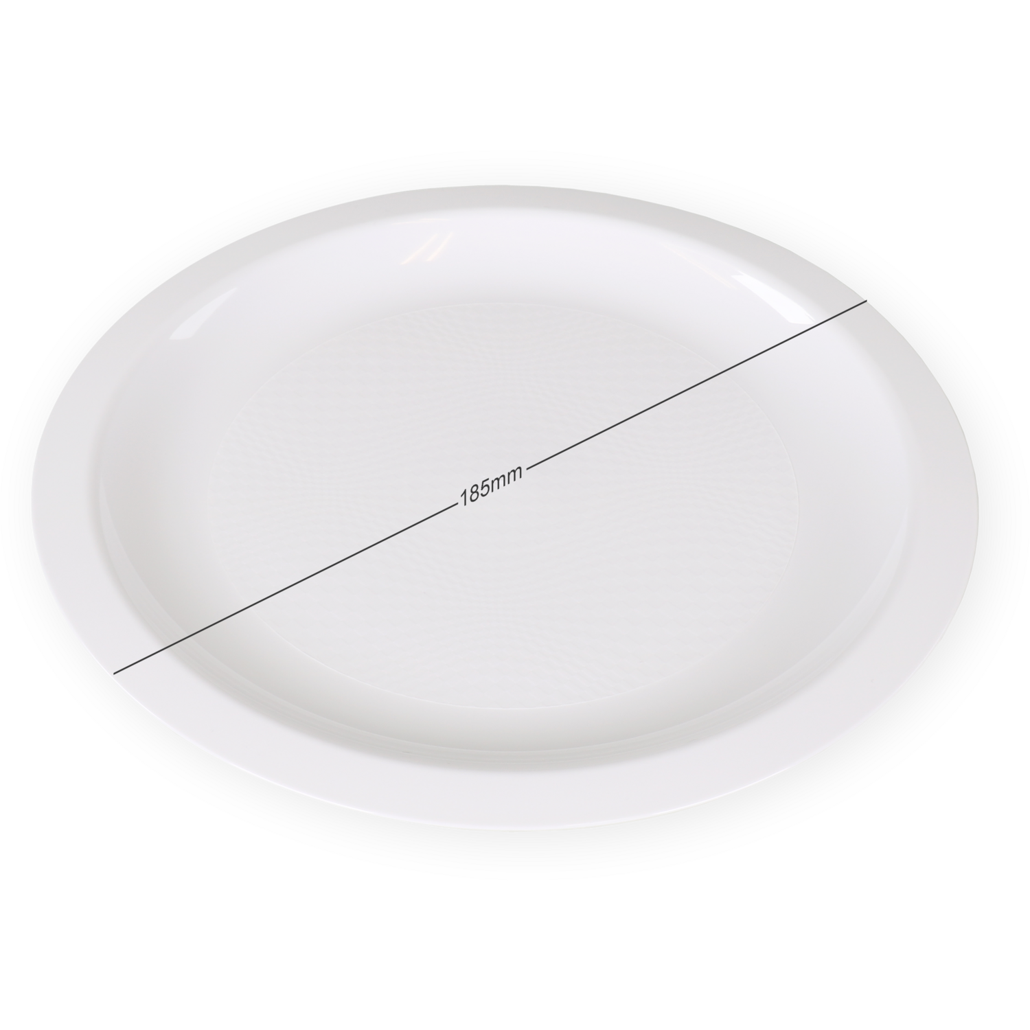 Goldplast Bord, dessertbord, Use & reuse, reusable, rond, 1-vaks, pP, Ø18cm, wit