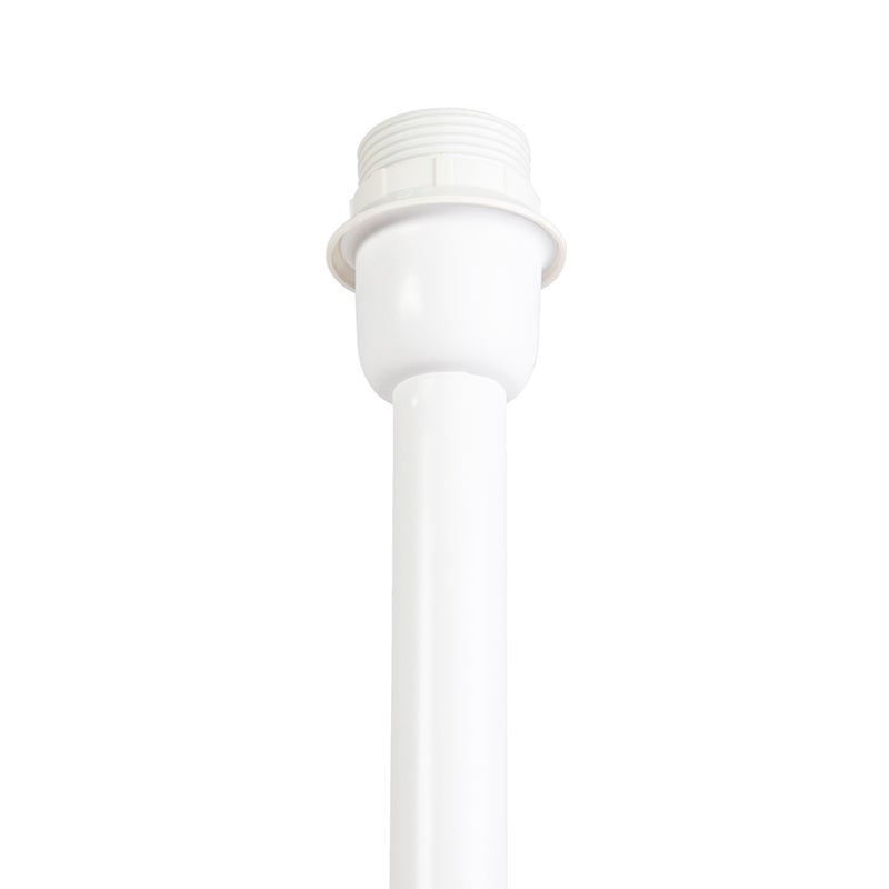 QAZQA - Moderne vloerlamp | Staande lamp | Vloerlamp | Lamp | Lamp, Wit, zonder lampenkap - Simplo | Woonkamer | Slaapkamer - Staal, Langwerpig - LED-compatibel, E27
