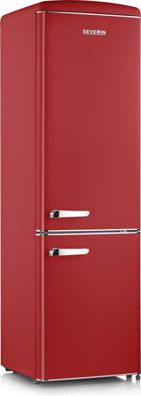 Severin - RKG 8917 - Koel-vriescombinatie - Rood - Retro - 244 Liter