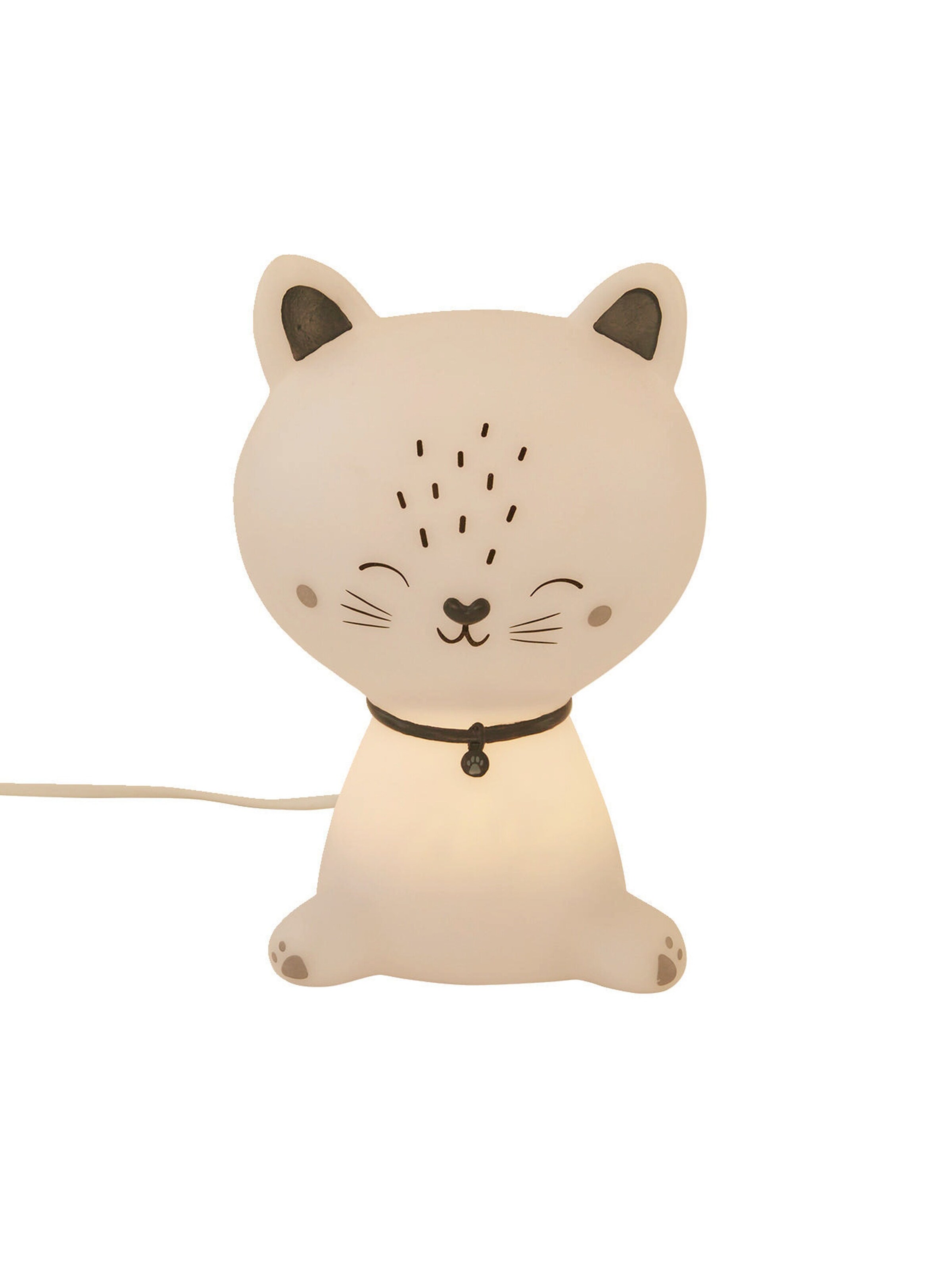 Vertbaudet Kinderzimmer Nachtlicht SCHMUSEKATZE weiß/blau