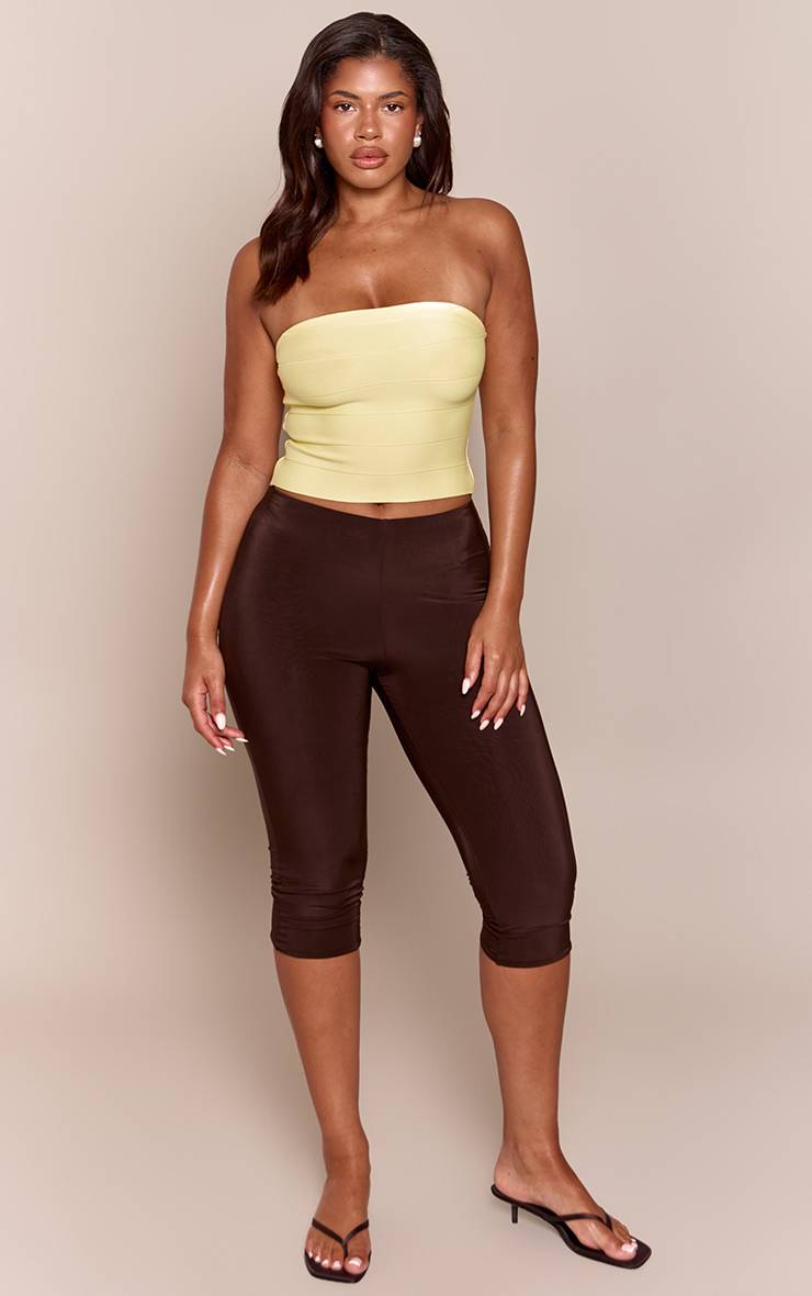 Jaune Top Bandeau Bandage Sculptant