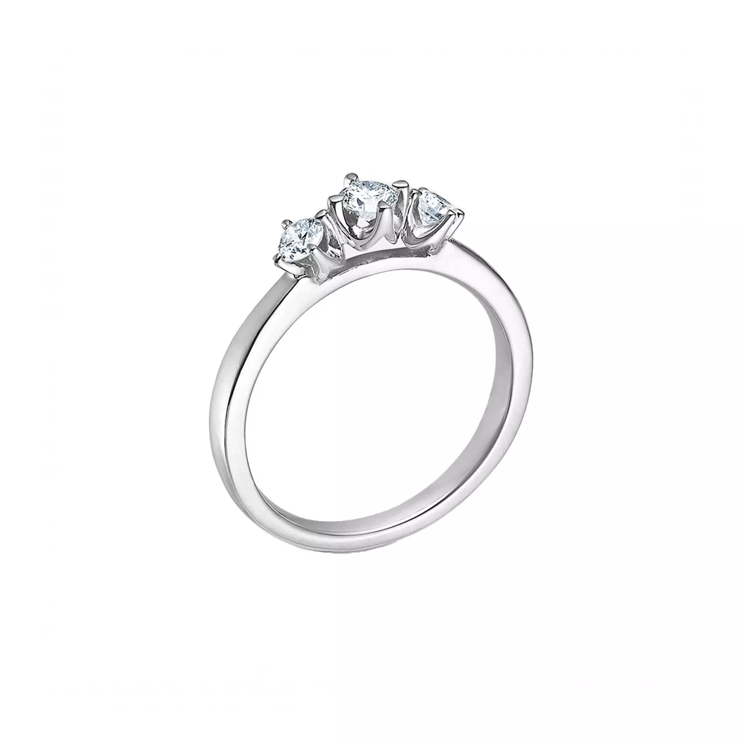 Mads Z Crown Trinity Ring 14 kt. Hvidguld 0,34 ct. 1641734