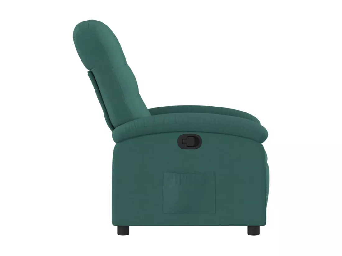 Fauteuil inclinable Vert foncé Tissu