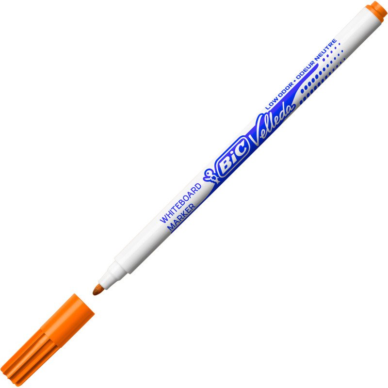 Marqueur effaçable Bic Velleda 1721 pointe ogive 2,8 mm - Pochette de 8 couleurs assorties