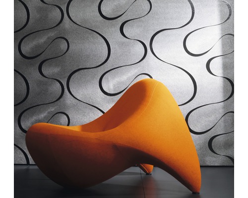 Vliesbehang 53340 Colani VISIONS abstract grijs zilver