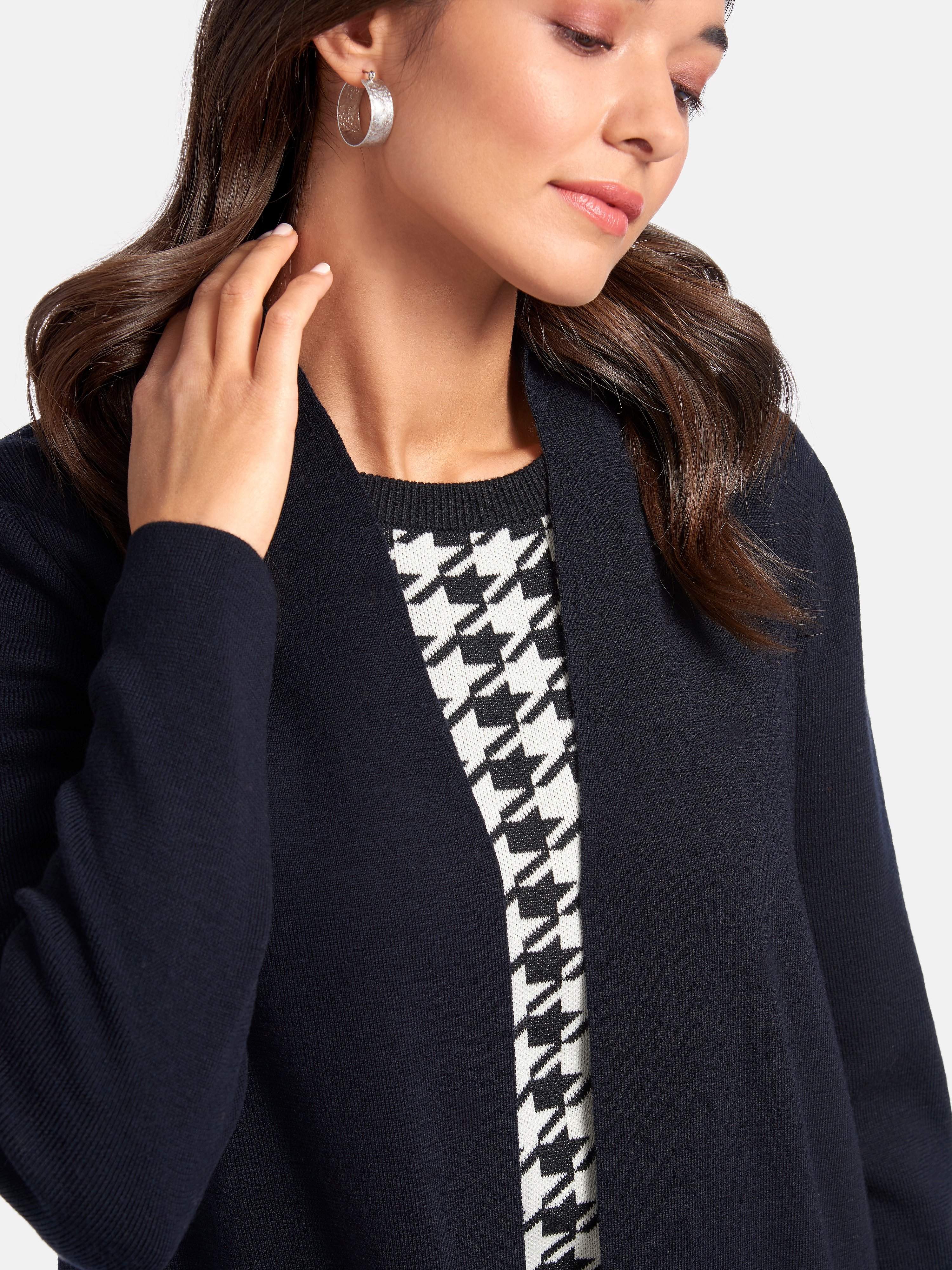Long-Strickjacke