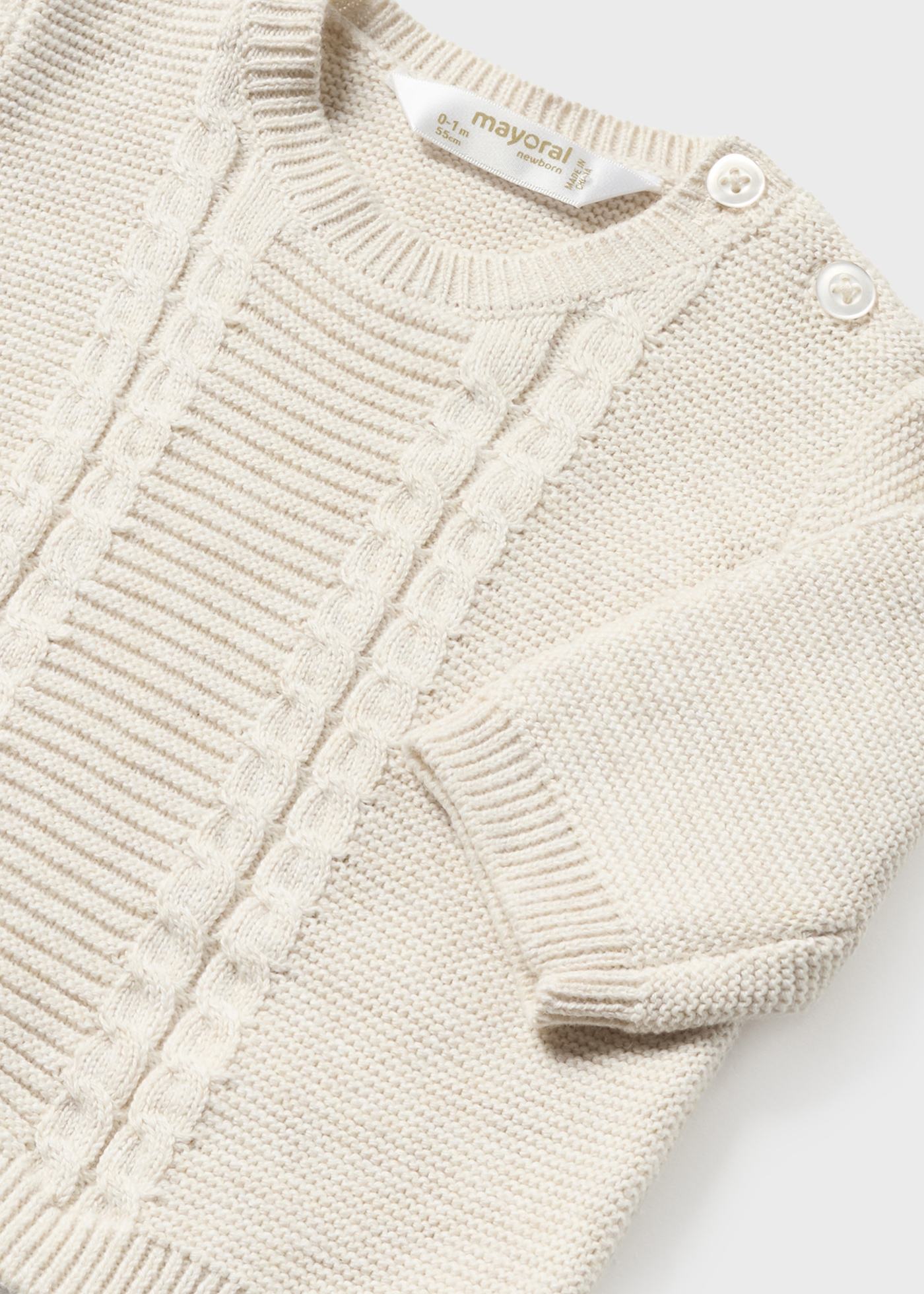 Conjunto de malha de algodão Better Cotton de 3 peças para recém-nascido