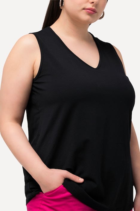 Top, Classic, V-Ausschnitt, ärmellos
