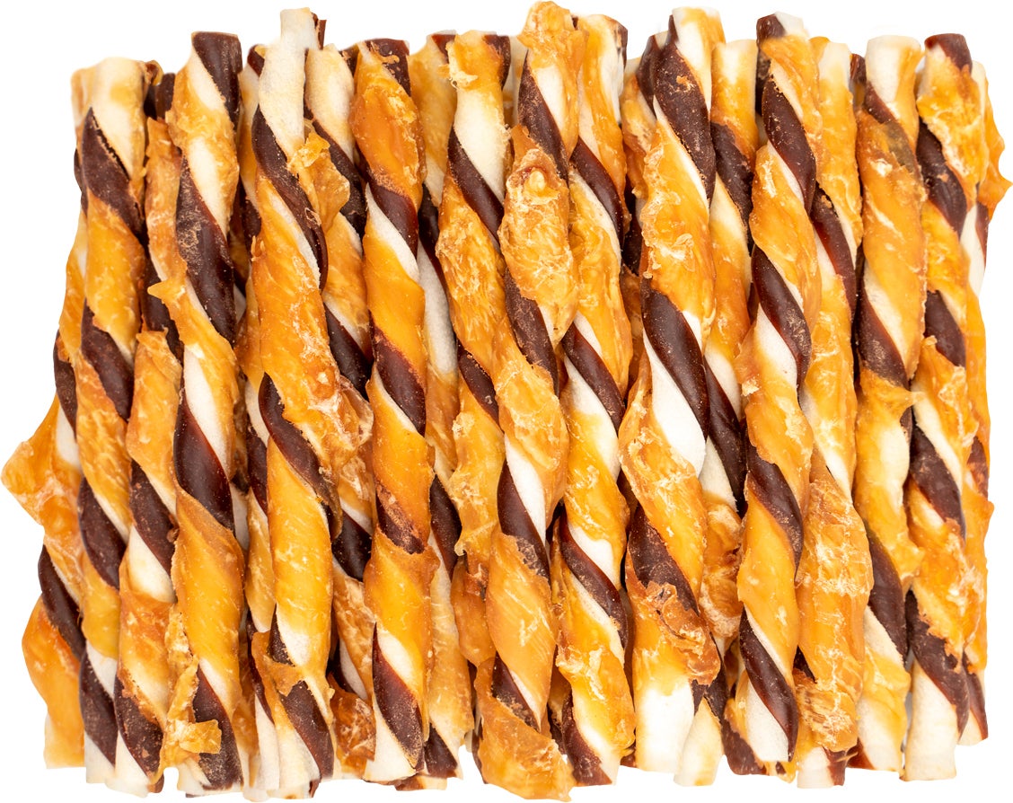 Voskes kauwsticks Rawhide Twist rund en kip 400 g