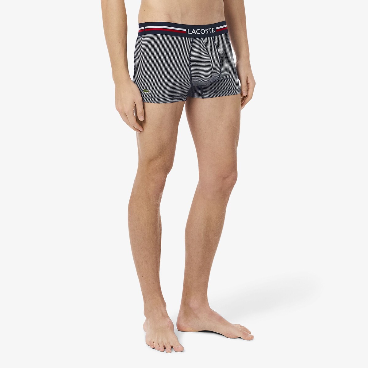 LACOSTE<br>Conjunto de 3 cuecas boxer de algodão elástico