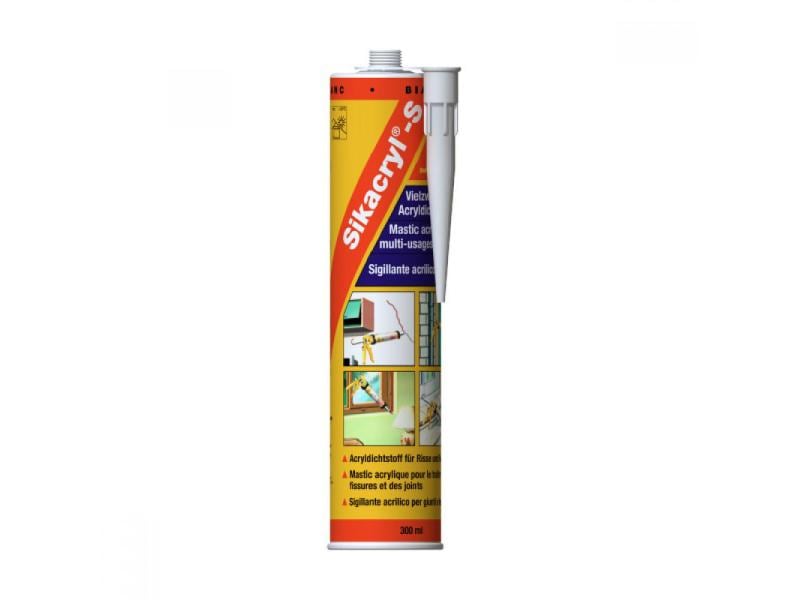 Sika Dichtmasse Sikacryl-S 300 ml, Weiss Elastoplastische 1-Komponenten-Dichtmasse, 300 ml