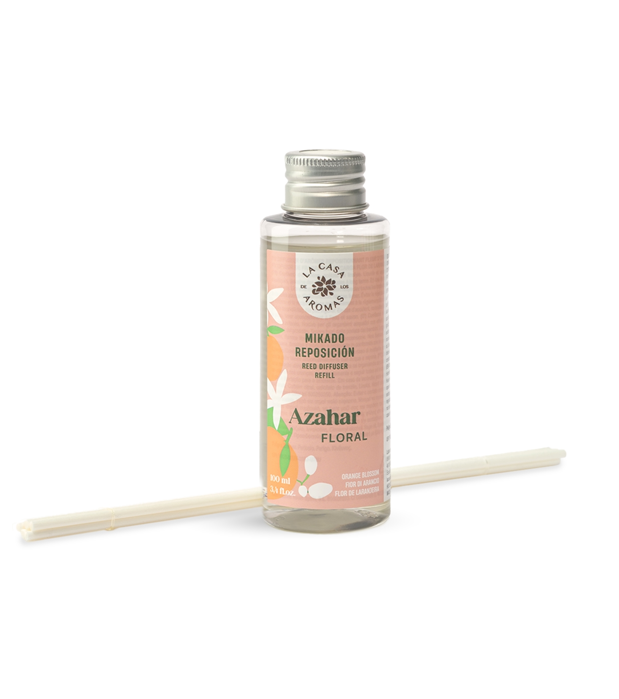 La Casa de los Aromas - Refil de ambientador Mikado 100ml - Floral Flor de Laranjeira