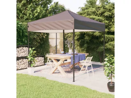 Tente de réception pliable Taupe 3x3 m