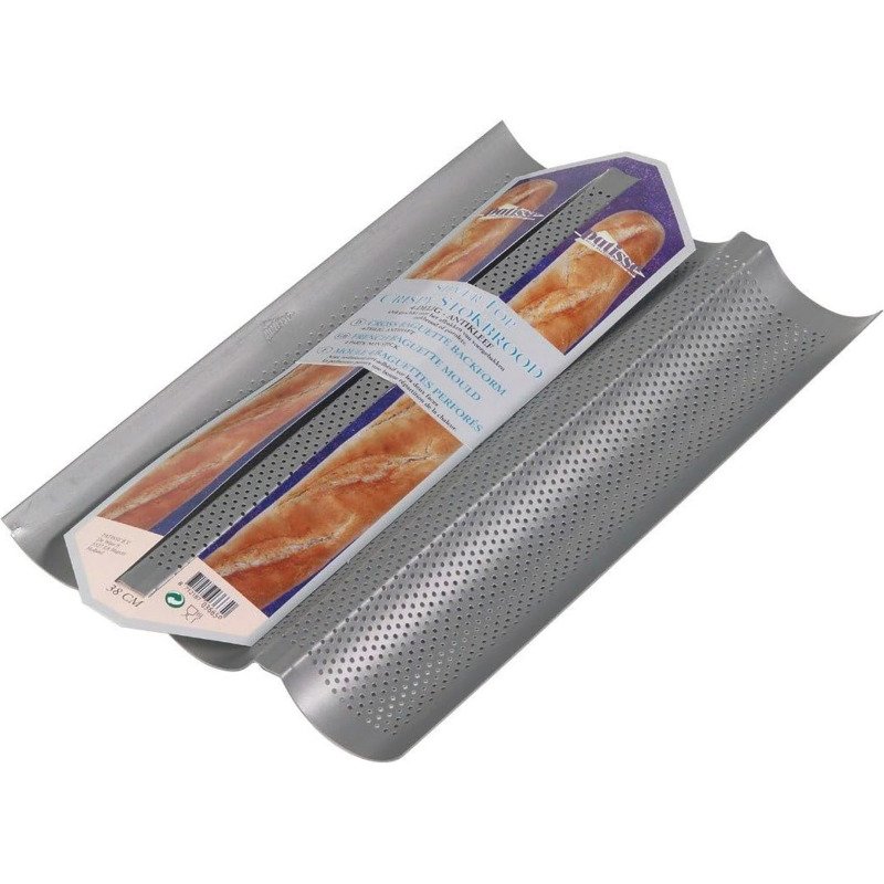 Moule 3 baguettes en acier Silver Top - 38 x 25 cm