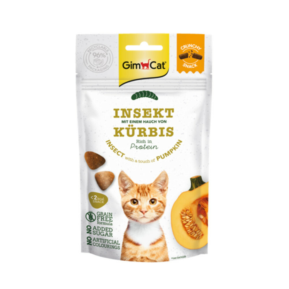 GimCat Crunchy Kattensnack Insect & Pompoen50 gr