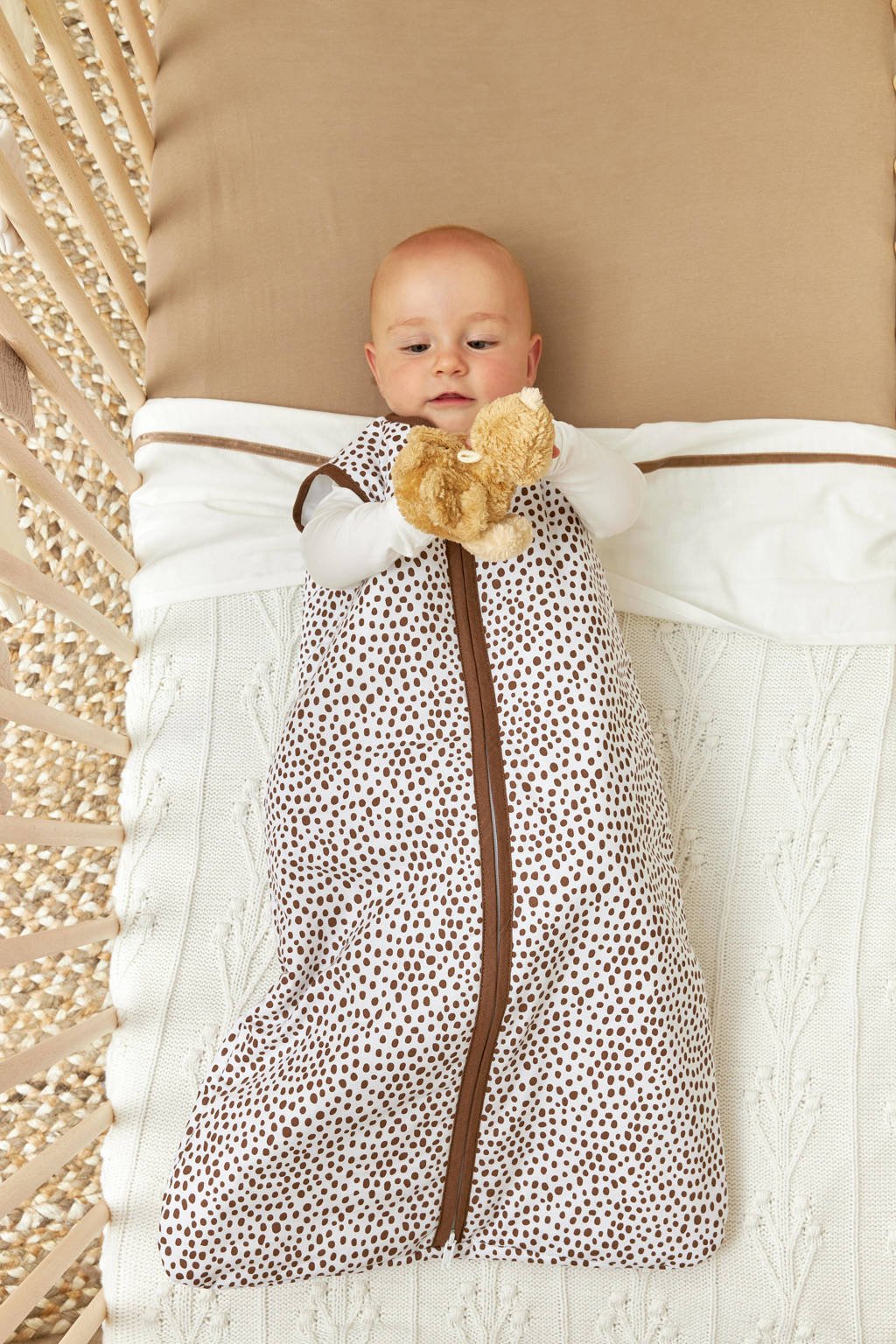 baby winterslaapzak Cheetah chocolate