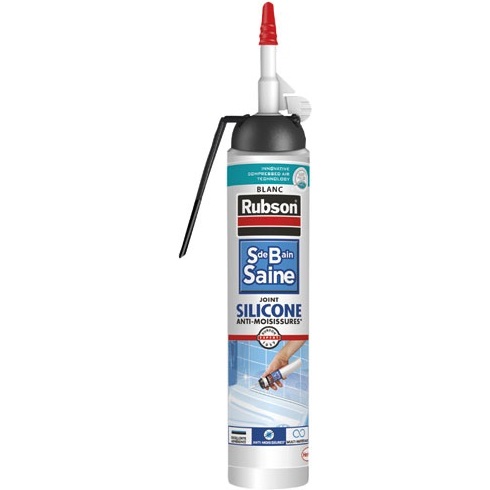 Mastic silicone - sanitaire - 200 mL - blanc