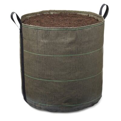 Pflanzgefäß Bacsac - Behälter zylindrisch, 100 Liter, Grün/Braun