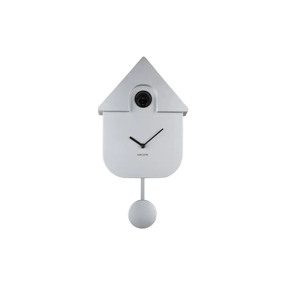 Karlsson - Wandklok Modern Cuckoo Metallic - Metallic silver
