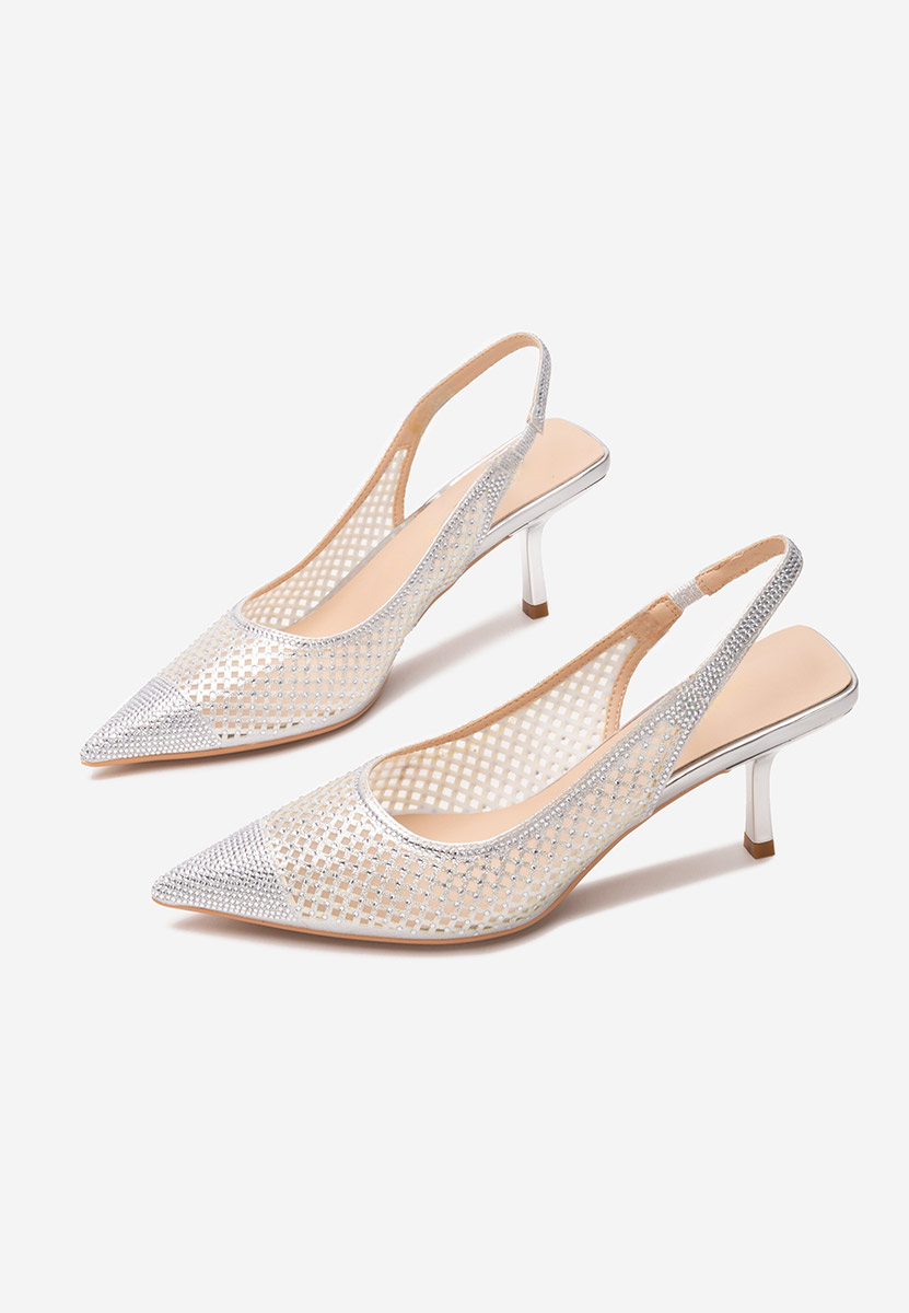 Chaussures slingback argent Terrela