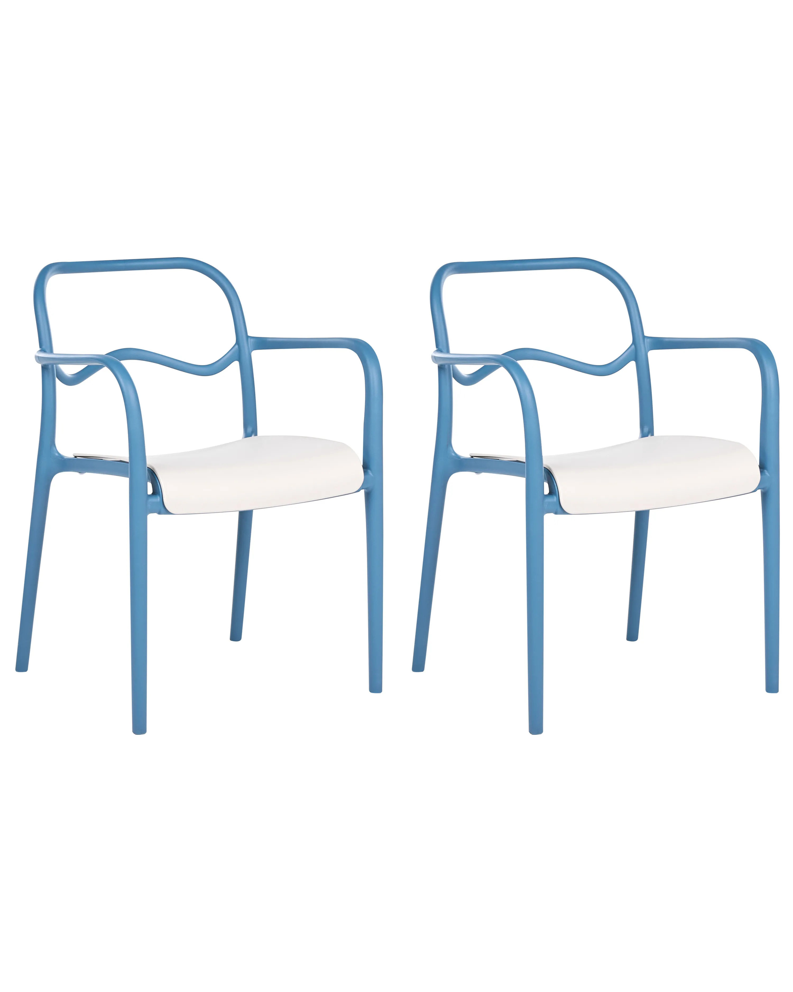 Set van 2 tuinstoelen THASOS Synthetisch materiaal Blauw