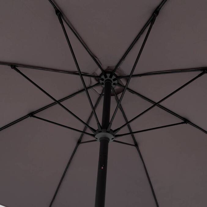 Parasol droit rond SISKO Ardoise