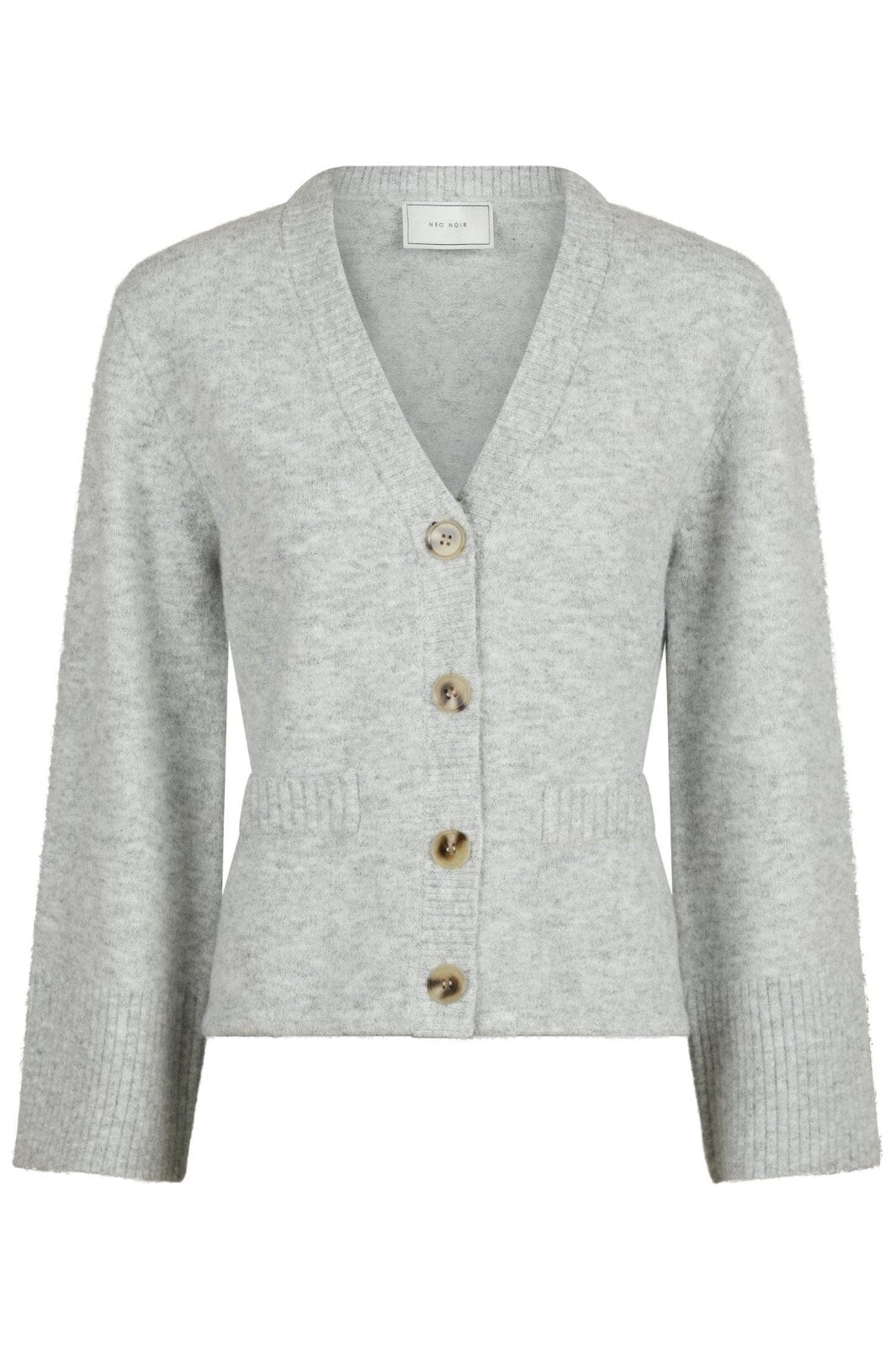 Neo Noir Pixie Knit Cardigan light grey melange