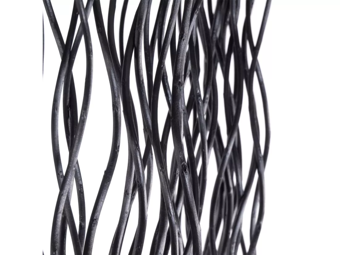 PARAVENT Vague 3 Branches de saule schwarz