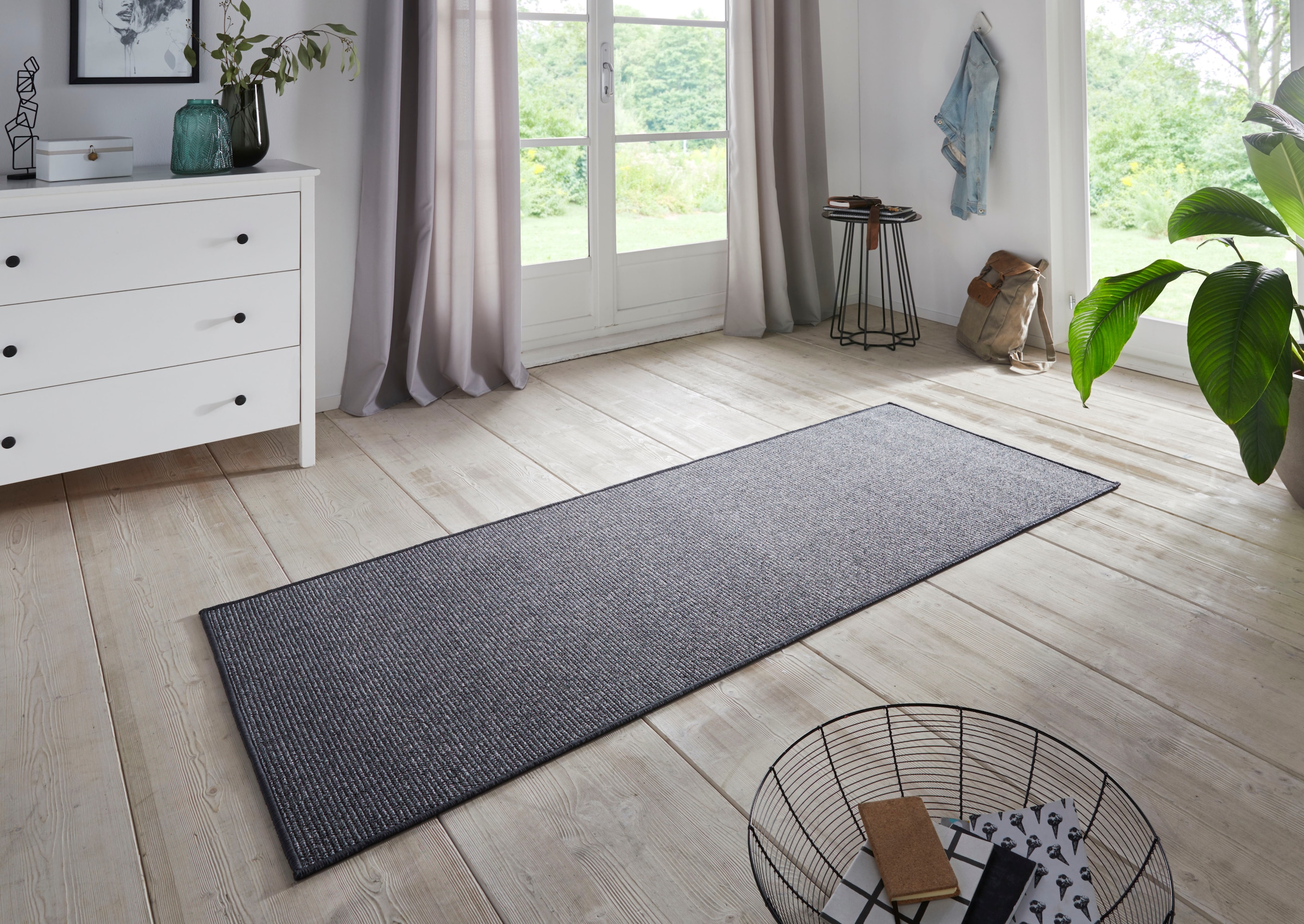 HANSE Home Läufer »Bouclé« rechteckig 5 mm Höhe rutschfest, Sisal Optik, Teppich, Küche, Flur, schlicht, umkettelt