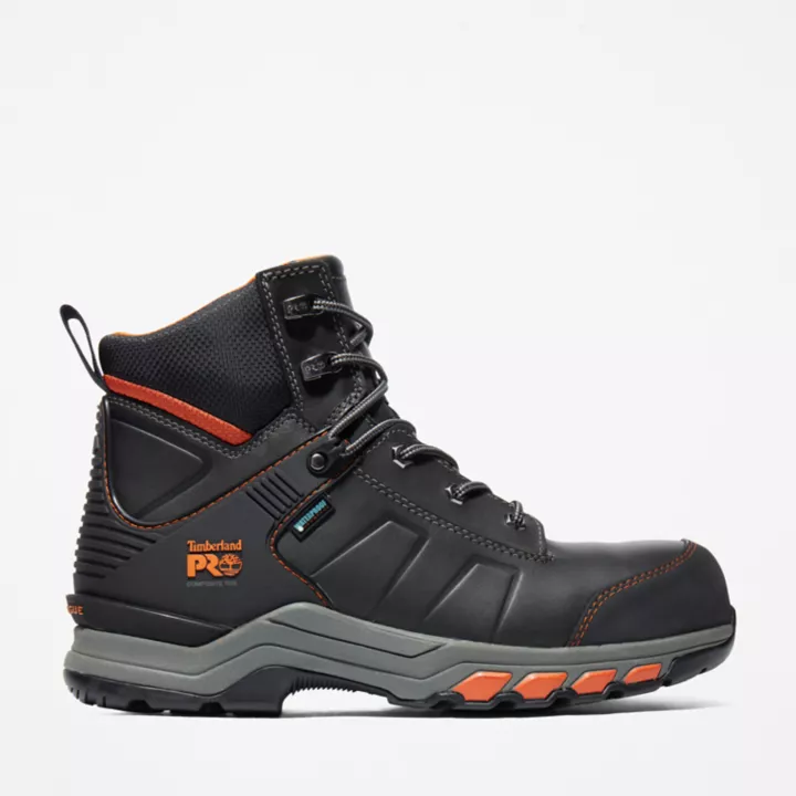 6-inch Boot de travail à embout de sécurité en composites Timberland PRO Hypercharge pour homme en noir/orange