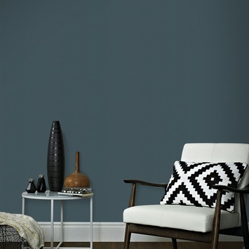 Vliesbehang Uni blauw 101670