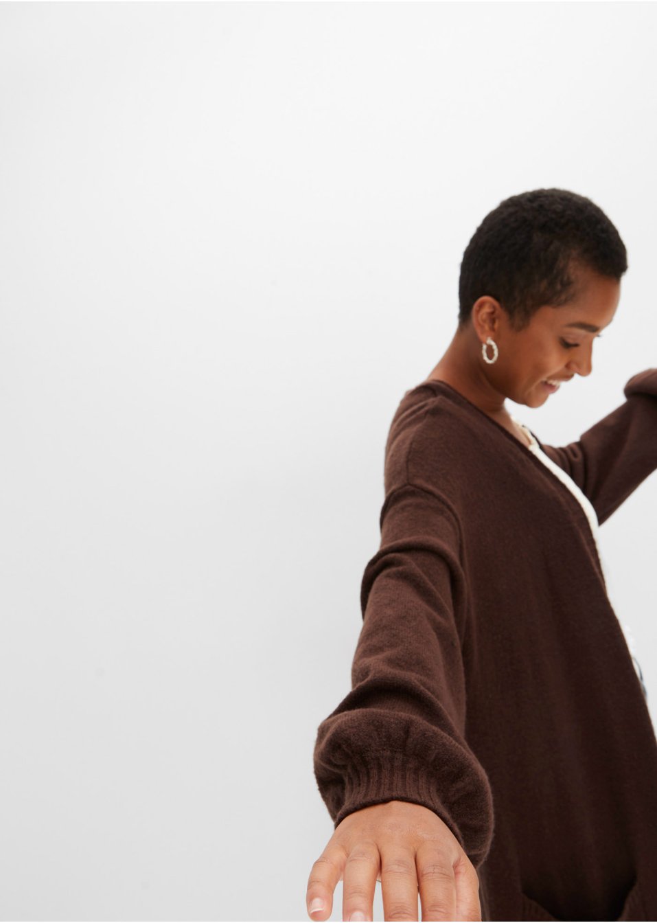 Gilet en maille oversize longueur midi
