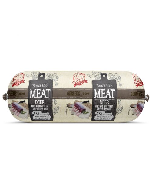 Natural Fresh Meat All Breeds Dog Worst Hert - Hondenvoer