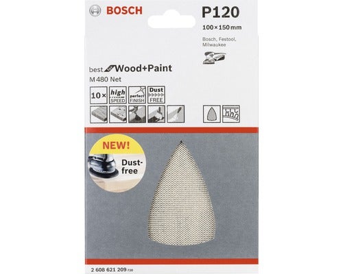 Schuurvel M480 Best for Wood and Paint, verpakking van 10 100x150mm, K120