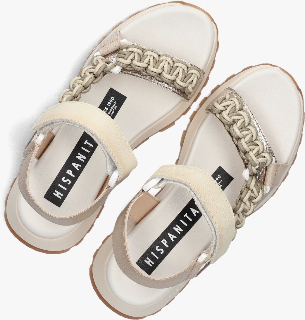 beige hispanitas platte sandalen hv253898