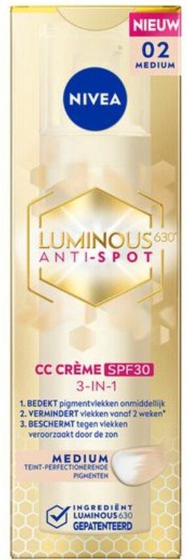 NIVEA - Luminous630® - Antispot CC-Crème - SPF30 - 50ml