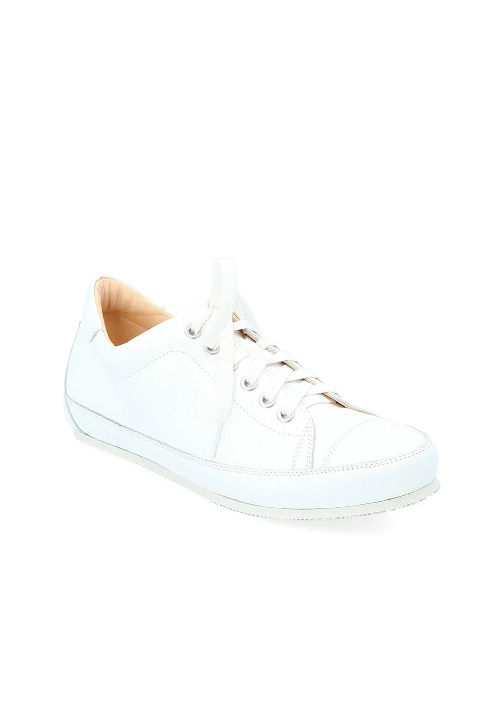 BASKET ROTONDA CUIR BLANC