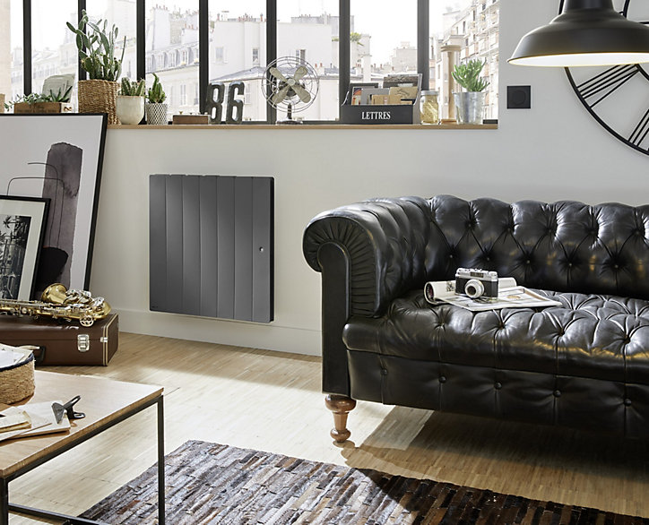 Radiateur électrique à inertie sèche Noirot Fontea Gris 1500 W