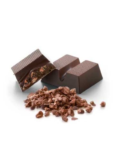 Cavalier Dark Cocoa Nibs Chocolate Bar with 85% Cocoa and Stevia