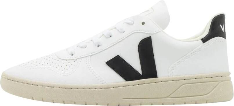 Veja V-10 den Patch Logo Geperforeerde Details Rubberen Zool White