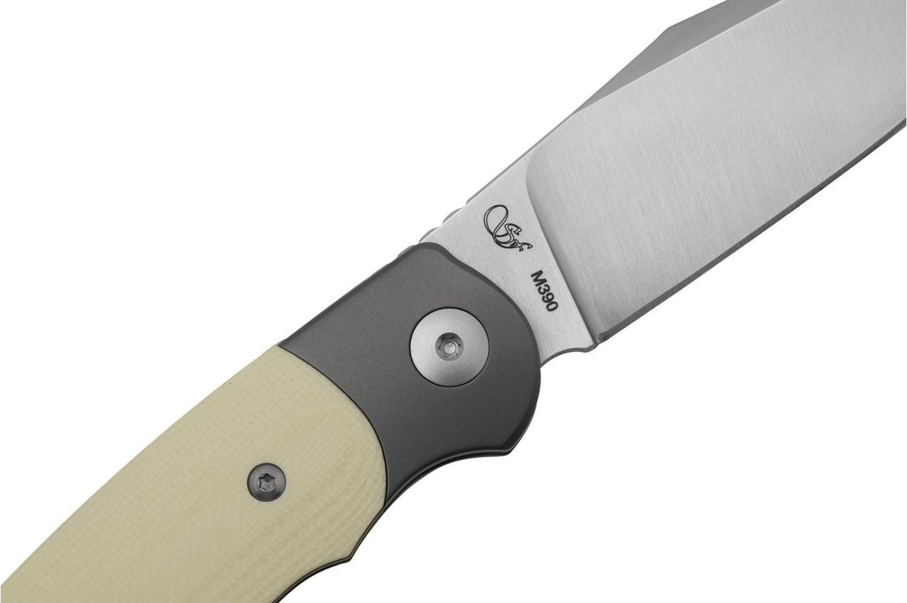 Viper Twin, V6002GI, Satin M390, Ivory G10 zakmes, Fabrizio Silvestrelli design