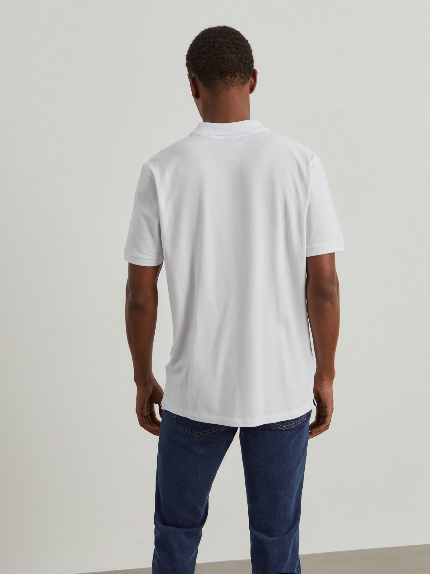 Polo regular fit 100% algodão