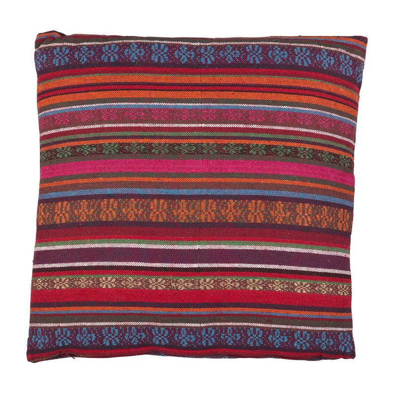 Sierkussen Mexican - rood/paars - 60x60 cm