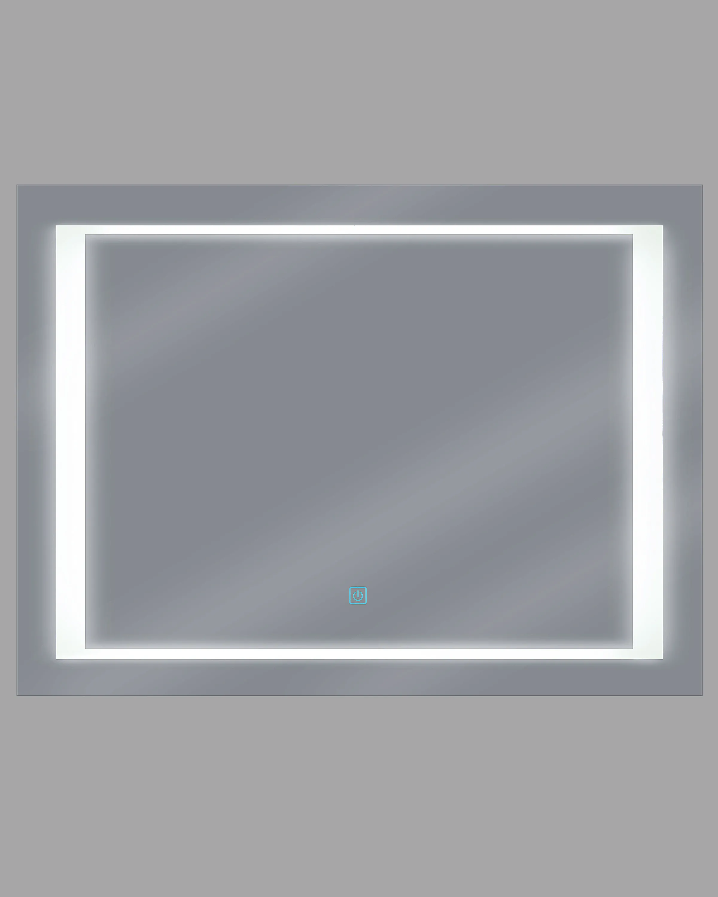 LED badkamerspiegel EYRE 80 cm 60 cm Zilver